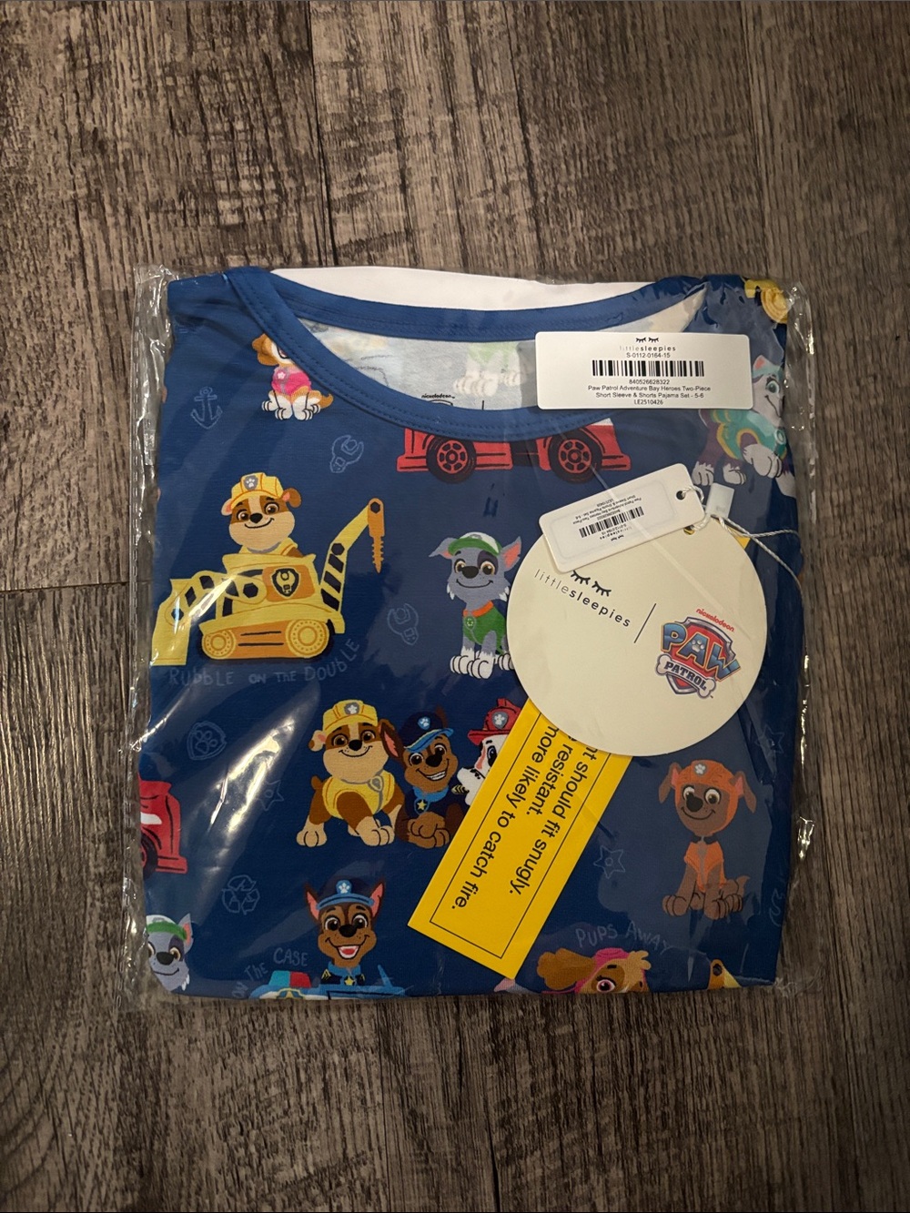 Little Sleepies Paw Patrol Pajama Set - Short Sleeve and Shorts - Size 5/6